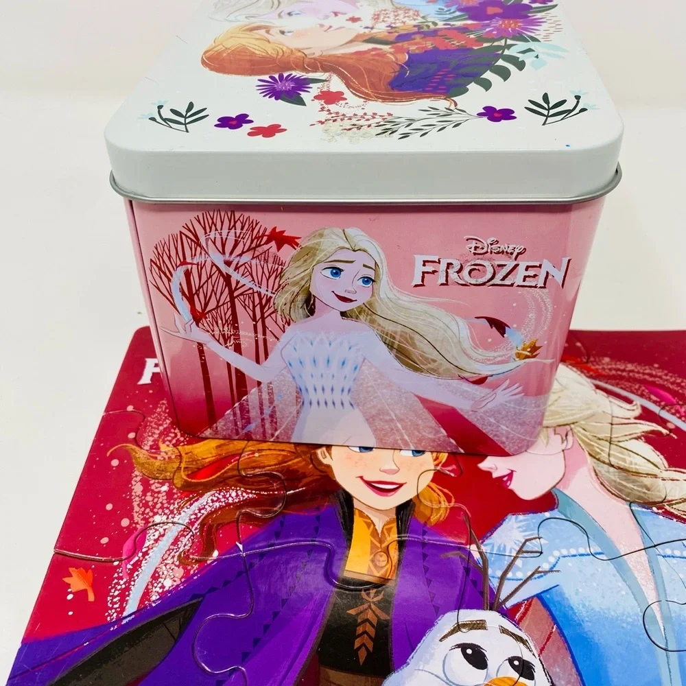 Disney Frozen Sisters Puzzle with Tin
